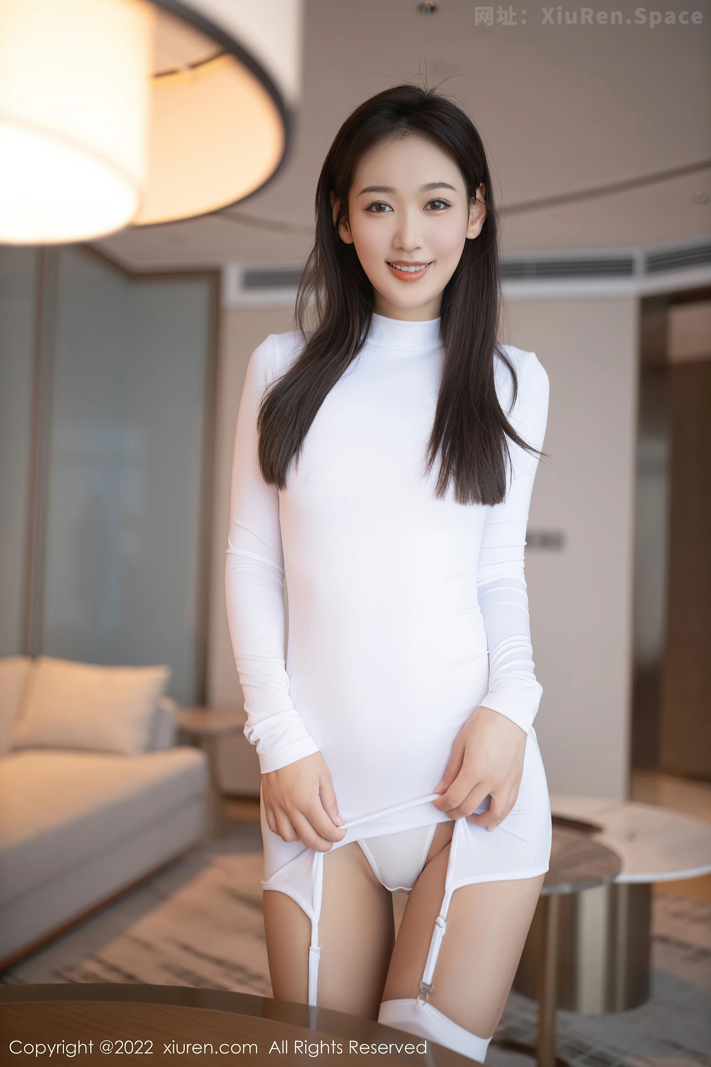 图片[6]-[XiuRen秀人网]VOL.4669 模特唐安琪白色收身上衣配白丝吊袜秀绝美身材迷人诱惑写真80P-秀人网官方网站
